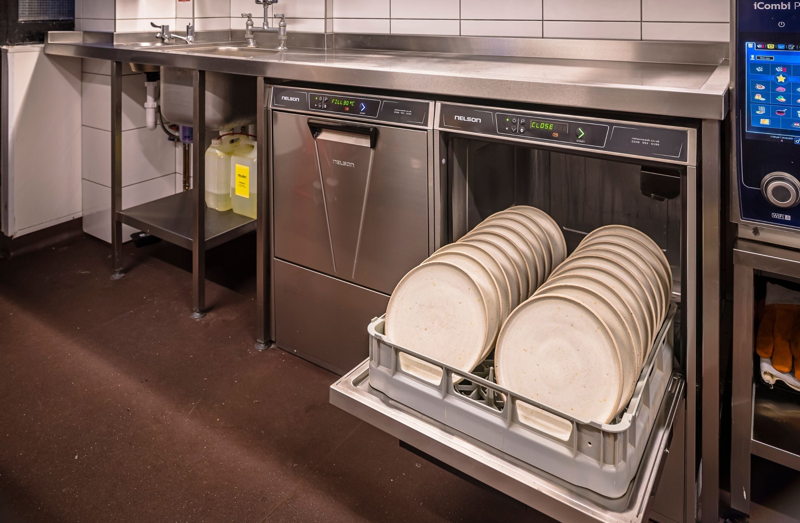 Two Nelson Advantage AD50 Commercial Dishwashers