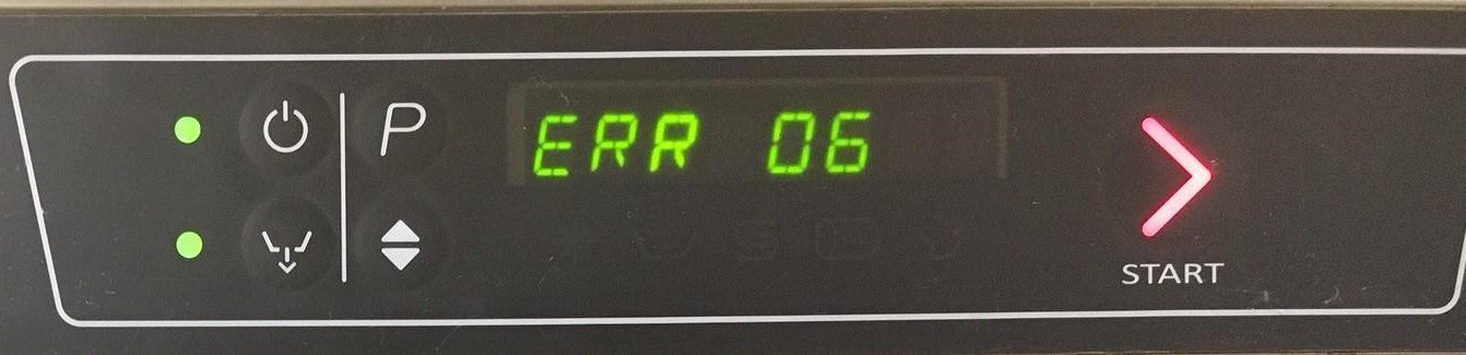 Advantage and Speedwash Error 6 Code