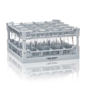 400mm Glass Washer Basket (16 Compartments)
